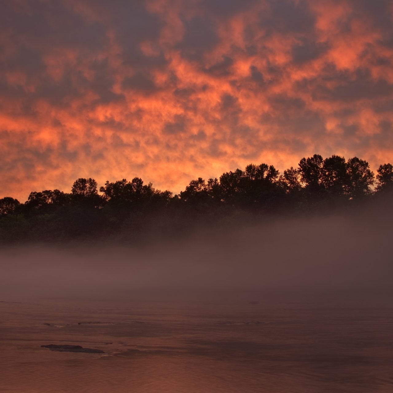 Sunset in Chattahoochee River